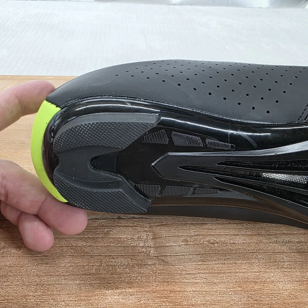 Speed Road Cycling Shoes Mens 8 Womens 10 Black Neon Green 3-Bolt Bike Shoes